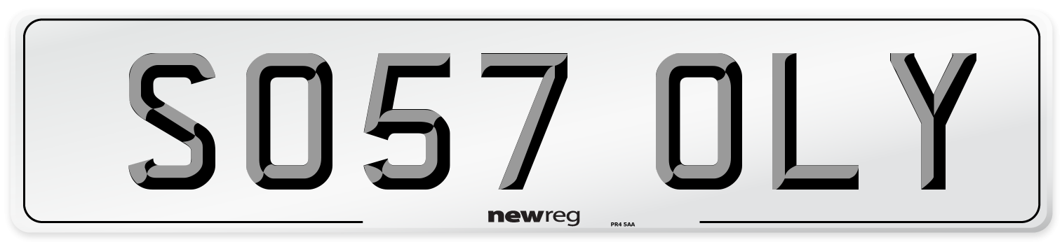 SO57 OLY Number Plate from New Reg